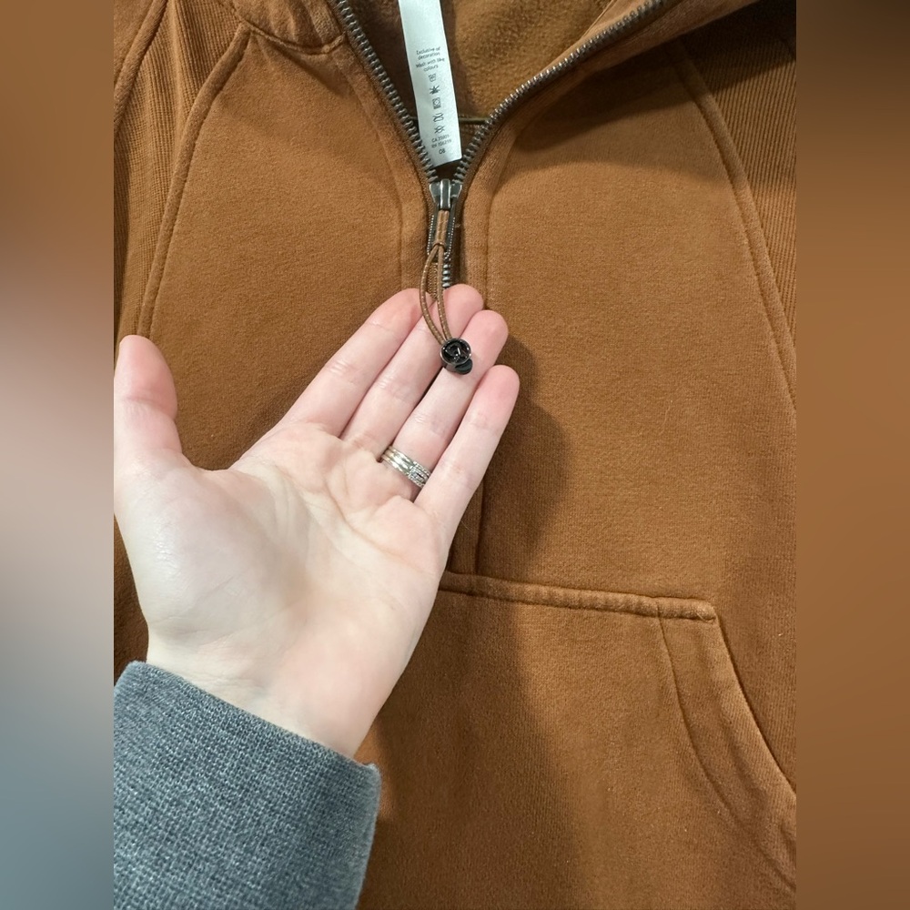 Lululemon Scuba 1/2 Zip Hoodie Copper Brown - Picture 3 of 5